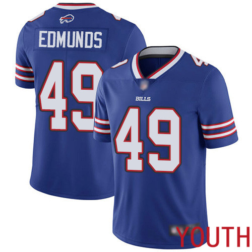 Youth Buffalo Bills 49 Tremaine Edmunds Royal Blue Team Color Vapor Untouchable Limited Player NFL Jersey